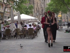Nana, Bondage domination sadisme masochisme, Garce, Brunette brune, Talons, De plein air, Public, Fessée