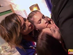 Blowjob, Cougar, Cum in mouth, Cumshot, Doggystyle, Foursome, Group, Milf