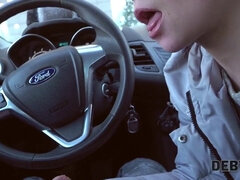 Blondine, Auto, Handjob, Selbstgemacht, Geld, Realität, Rau, Russisch