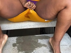 お尻, デカパイ, 黒人, 黒人, 母, 自然山雀, 垂れ乳, 一人