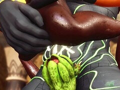 アフリカ人, 美人, 黒人, 黒人, 喫煙