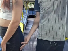 Fanny Squirting Redhead Teen Gets Fucked From Behind on Public Bus - Uncensored POV 4K