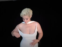 Grosse titten, Blondine, Blasen, Schwanz, Hd, Riesig, Milf