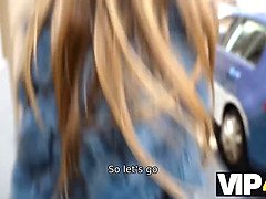 Blasen, Gehörnter ehemann, Europäisch, Geld, Pov, Strümpfe, Titten