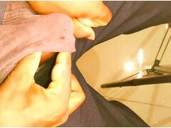 Desi Indian boy Arjun Babu enjoys a warm solo session with a cum shot