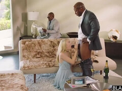 Verga grande, Negro, Rubia, Corridas, Hd, Interracial, Trio