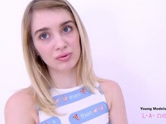 Teen swallows and fucks at audition casting