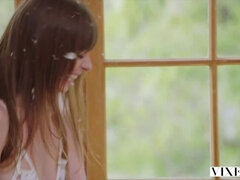 茶髪の, カワイイ, 女 人男 人, グループ, 下着, 現実, ティーン, オッパイの