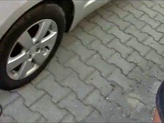 Big cock, Blowjob, German, Outdoor