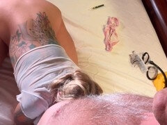 Sucer une bite, Éjaculation interne, Fait maison, Mère que j'aimerais baiser, Pompe, Chatte, Tatouage, Nénés