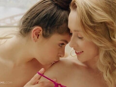 Babes, Fingering, Lesbian, Lingerie, Pussy, Shaved, Skinny, Teen