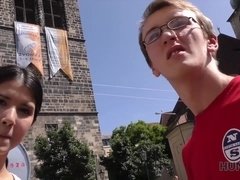18 jaar, Bruinharig, Man die toekijkt, Tsjechisch, Gezichtspunt, Schoolmeisje, Tiener, Vrouw