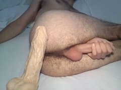 Anal, Verga grande, Consolador, Gay, Peludo, Casero, Consolador enorme, Masturbación