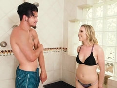 Enthousiasteling, Blond, Pijpbeurt, Handbeurt, Douche