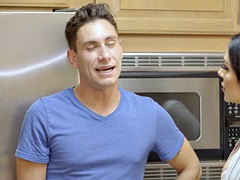 デカパイ, ブロンド, フェラチオ, 手コキする, 人妻の, 淫乱熟女, 母, 剃毛