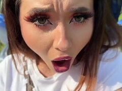 Amateur, Sucer une bite, Voiture, Couple, Gorge profonde, Chatte, Russe, Adolescente