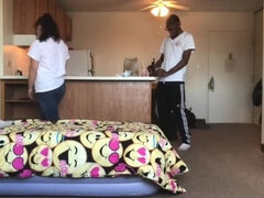 Big Black Cock Fucks Neighbor's Wife - Creampie & Big Ass Action
