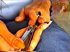 Asian girl with longnails suck