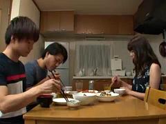 素人, アジア人, フェラチオ, 中出し, 日本人, 淫乱熟女, 母, 赤毛