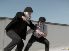 お尻, デカパイ, 茶髪の, 汚れた　, 足, マッサージ, ポリス, 現実