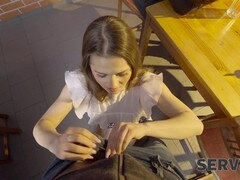 Bruinharig, Man die toekijkt, Tsjechisch, Europees, Nylonstof, Kut duiken, Realiteit, Kousen