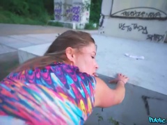 Grosse titten, Blondine, Hundestellung, Aufs gesicht abspritzen, Hd, Im freien, Pov