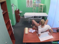 Sexy nurse gets creampied by doctor