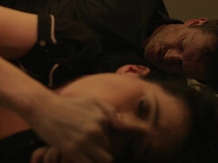Ava Courcelles is shrieking while Ian Scott is pummeling her brains out in the douche