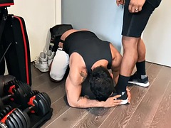 Enthousiasteling, Anaal, Vriendje, Sperma shot, Voeten, Homo, Spier, Tatoeage