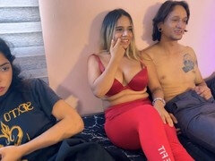 素人, バイセクシャル, 捕まる, 浮気者, 女 人男 人, 三人