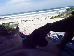 Playa, Pajear, Masturbación, Madres para coger, Al aire libre, Esposa