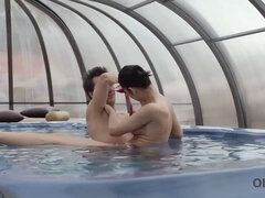 茶髪の, チェコ, 爸, Hd, キス, 熟年, 現実, ティーン