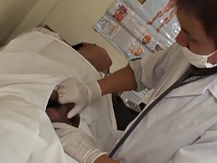 アジア人, チン, 医者, 試験, ゲイ, 手コキする, シゴき, ガリガリ