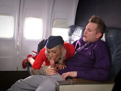 Rubia, Cornudo, Azafata, Tatuaje, Uniforme, Mojado