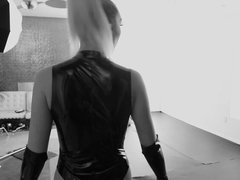 舞台裏, デカパイ, ドレス, ヒール, オナニー, 自然山雀, アウトドア, プール