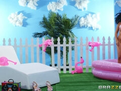 美女, フェラチオ, 茶髪の, 異人種間, オマンコ, 剃毛