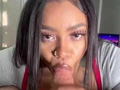 Monster Tits BBW Ebony Suzie Marie Bounces on Big White Dick - Suzy marie POV Homemade Interracial