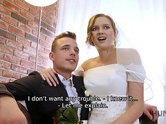 Braut, Paar, Gehörnter ehemann, Kleid, Hardcore, Hd, Strümpfe, Hochzeit