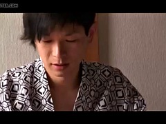 Asiático, Japonés, Maduro, Madres para coger, Sauna, Hijo, Madrastra