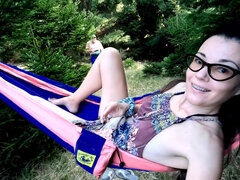 Fucked N Creampied Open Pussy In Hammock By A Stranger Photographer