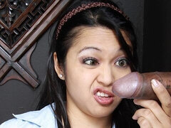 Asiatisch, Grosser arsch, Grosser schwanz, Grosse titten, Braunhaarige, Handjob, Lecken, Masturbation