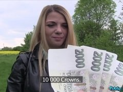 美女, ブロンド, チェコ, ハードコア, お金, アウトドア, 現実, オッパイの
