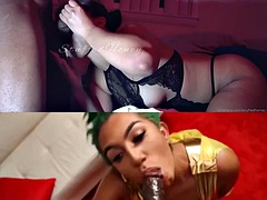 Interracial super sloppy split screen