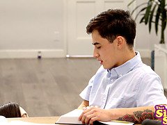 Eliza Ibarra And Jane Wilde Study Buddy Fucking The Exchange Student
