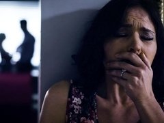 美女, ブロンド, フェラチオ, 汚れた　, バック, 女 人男 人, 剃毛, オッパイの