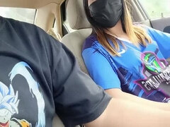 Amateur, Asiatique, Voiture, Hd, De plein air, Petite femme, Maigrichonne, Adolescente