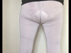 Pantie and pad pissing