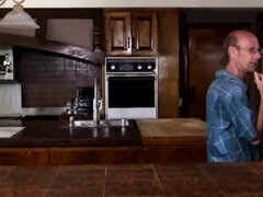 Kont, Man die toekijkt, Lul, Sperma in gezicht, Harig, Handbeurt, Interraciaal, Rijpe lesbienne