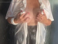 浴室, デカパイ, 巨乳な, 足, お婆さん, Hd, 熟年, 天然