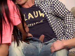 Enthousiasteling, Daddy, Dik, Hd, Zoon, Tiener, Trio